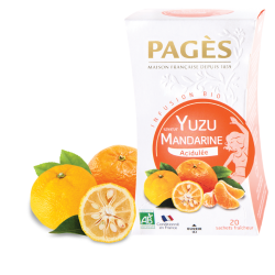 Infusion saveur Yuzu Mandarine bio 20 sachets Pagès