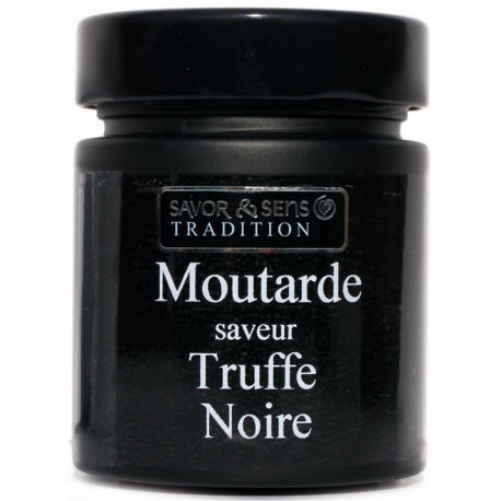 Moutarde aux brisures de truffe noire (pot noir) Savor & Sens