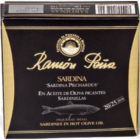 Petites sardines 30/35 Ramon Pena à l’huile d’olive, poids net 110g