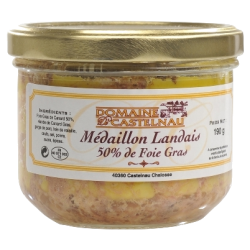 Médaillon Landais avec 50% de foie gras Masse la maison du foie gras
